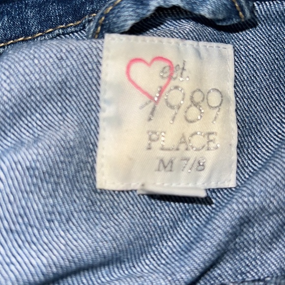 Girls distressed denim blue jean jacket - Picture 3 of 3